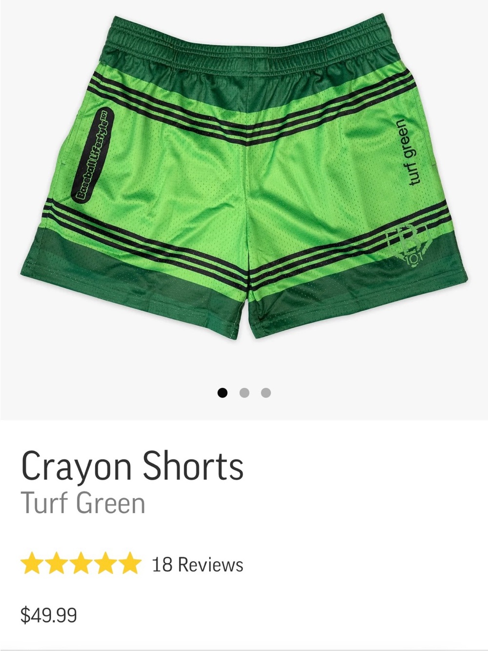 Crayon Kids Athletic Shorts in Turf Green